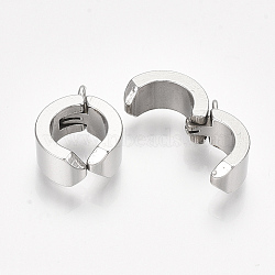 (Holiday Stock-Up Sale)201 Stainless Steel Clasps, Stainless Steel Color, 17.5x13x6mm, Hole: 2mm(STAS-S079-93)