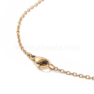 Glass Seed Braided Hexagon with Flamingo Pendant Necklace(NJEW-MZ00014)-5