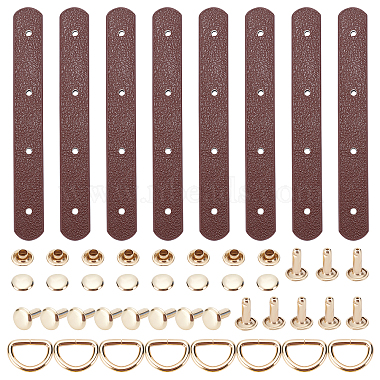 Coconut Brown Imitation Leather Suspension Clasps