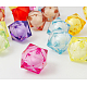 Mixed Color Transparent Acrylic Faceted Cube Beads(X-TACR-Y03BC-16mm)-1