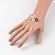 Mother's Day Adjustable Silver Plated Brass Charm Bangles Expandable Bangles(BJEW-JB02006)-3