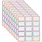 PVC Self Adhesive Stickers, English Name Adhesive Label, Rectangle, Colorful, 275x240x0.1mm(DIY-WH20007-64E)