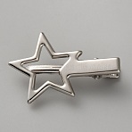 Iron Alligator Hair Clips, Star, Platinum, 51x33x11.5mm(PHAR-WH20014-12B-P)