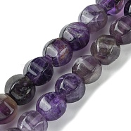 Natural Amethyst Beads Strands, Faceted, Round, 10mm, Hole: 1.3mm, about 40pcs/strand, 16.14~16.22''(41~41.2cm)(G-H023-A08-01)