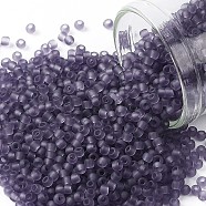 TOHO Round Seed Beads, Japanese Seed Beads, (19F) Transparent Frost Sugar Plum, 11/0, 2.2mm, Hole: 0.8mm, about 5555pcs/50g(SEED-XTR11-0019F)