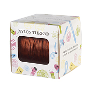 Nylon Thread, Rattail Satin Cord, Saddle Brown, 1.0mm, about 76.55 yards(70m)/roll(NWIR-JP0013-1.0mm-713)