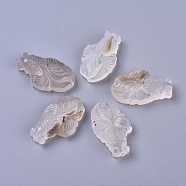 Natural Agate Pendants, Goldfish, 34~35.5x20~20.5x8.5~9.5mm, Hole: 1.2mm(G-I264-02B)