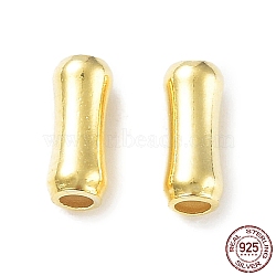 925 Sterling Silver Beads, Bamboo Joint Shape, Real 18K Gold Plated, 6x2.5mm, Hole: 1.4mm(STER-E069-06G)