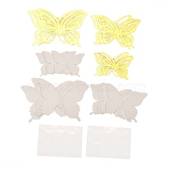 3D Plastic Wall Stickers, with Adhesive Tape, for Home Living Room Bedroom Wall Decorations, Butterfly, WhiteSmoke, 60~90x80~120x0.5mm, 24pcs/set(DIY-F077-03I)