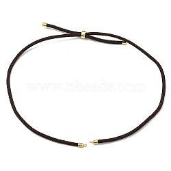 Nylon Cords Necklace Making, with Golden Brass Findings, Long-Lasting Plated, Coconut Brown, 22~22.8 inch(56~58cm), Hole: 1.7mm(AJEW-P116-03G-14)