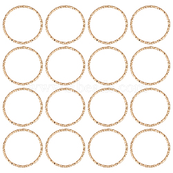 50Pcs Brass Linking Rings, Soldered, Nickel Free, Real 18K Gold Plated, 18x1mm, Inner Diameter: 16mm(KK-BBC0008-26)