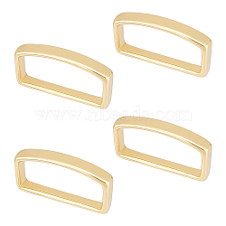 Brass Loop Keepers, Waist Belt Buckle, Real 14K Gold Plated, 6x37x18.5mm(KK-WH0083-09C-G)