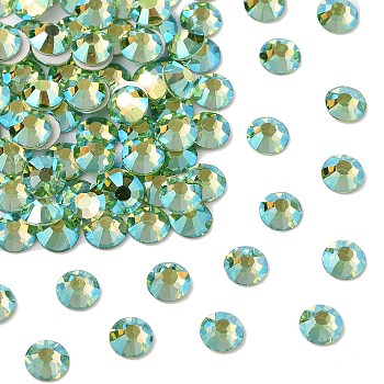 Preciosa&reg MAXIMA Crystal No Hotfix Flatback Stones, Czech Crystal, Dura Foiling, Round(438 11 615 Chaton Rose), 50520 200 Peridot AB, SS6(1.9~2.1mm)