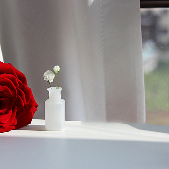 Miniature Glass Vase Bottles, Micro Landscape Garden Dollhouse Accessories, Photography Props Decorations, White, 14x25mm