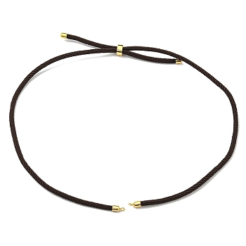 Nylon Cords Necklace Making, with Golden Brass Findings, Long-Lasting Plated, Coconut Brown, 22~22.8 inch(56~58cm), Hole: 1.7mm