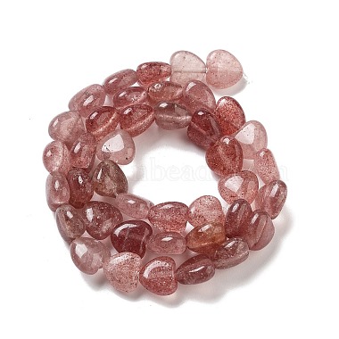 perles fraise naturelle de quartz brins(G-R190-10mm-34)-3