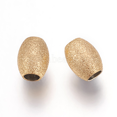 Golden Oval Stainless Steel Beads