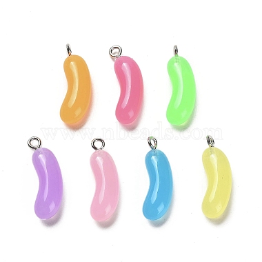 Platinum Mixed Color Candy Resin Pendants