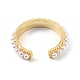 Plastic Pearl Beaded Open Cuff Ring(RJEW-C058-03G)-3