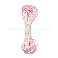 Polyester Embroidery Floss, Cross Stitch Threads, Pink, 2mm, 10m/bundle(OCOR-C005-B28)