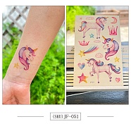 Horse Pattern Removable Temporary Tattoos Paper Stickers, Colorful, 12x7.5cm(PW-WG34966-05)