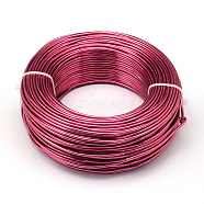 Round Aluminum Wire, Flexible Craft Wire, for Beading Jewelry Doll Craft Making, Cerise, 18 Gauge, 1.0mm, 200m/500g(656.1 Feet/500g)(AW-S001-1.0mm-03)