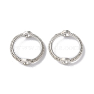 Alloy Bead Frames, Ring, Platinum, 10.5x3mm, Hole: 1.4mm(FIND-E042-08P-01)