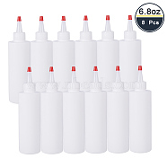 Plastic Glue Bottles, White, 15.1x4.7cm, Capacity: 200ml, 8pcs/set(DIY-BC0009-06)