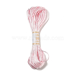 Polyester Embroidery Floss, Cross Stitch Threads, Pink, 2mm, 10m/bundle(OCOR-C005-B28)