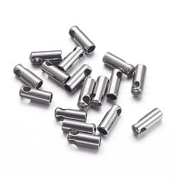 304 Stainless Steel Cord Ends, End Caps, Stainless Steel Color, 7x2.5mm, Hole: 1.5mm, Inner Diameter: 2mm(X-STAS-S028-30)