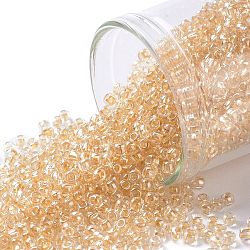 TOHO 11/0 Round Beads, Japanese Seed Beads, (1816) Transparent Rainbow Light Topaz, 2.2mm, Hole: 0.8mm, about 1110pcs/10g(X-SEED-TR11-1816)