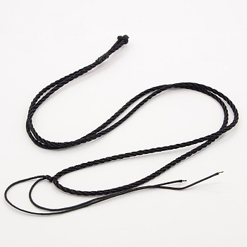 Nylon Cord Necklace Making, Black, 24.4 inch
