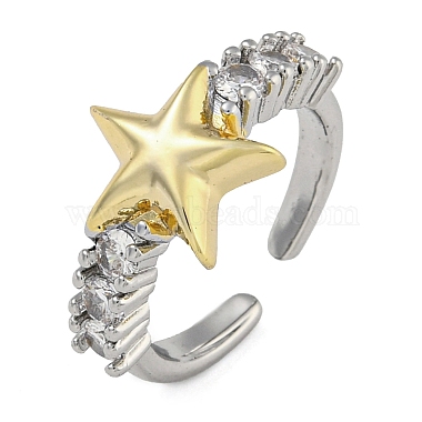 Clear Star Brass+Cubic Zirconia Finger Rings