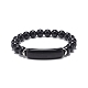 Natural Obsidian Beaded Stretch Bracelet(BJEW-JB08879-02)-1