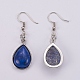 Natural Lapis Lazuli Dangle Earrings(EJEW-F133-02E)-2