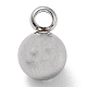Round 304 Stainless Steel Charms with 201 Stainless Clasp(STAS-N025-02-6mm)-2