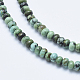Brins de perles turquoises africaines naturelles (jaspe)(G-E444-49-4mm)-3