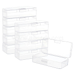 10Pcs Transparent Plastic Storage Boxes, Bead Containers with Hinged Lid, Rectangle, Clear, 16.5x7.54x4.7cm(CON-BC0007-78A)