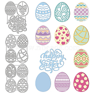 3Pcs 3 Styles Carbon Steel Cutting Dies Stencils, for DIY Scrapbooking, Photo Album, Decorative Embossing Paper Card, Stainless Steel Color, Easter Egg, Easter Theme Pattern, 11.2~12.5x8.8~9.2x0.08cm, 1pc/style(DIY-WH0309-704)