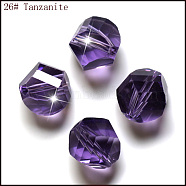 K9 Glass, Imitation Austrian Crystal Beads, Grade AAA, Faceted, Polygon, Blue Violet, 8mm, Hole: 0.9~1mm(SWAR-F085-8mm-26)