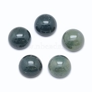 Natural Moss Agate Cabochons, Flat Round, 8x3~4mm(G-E492-H-26)