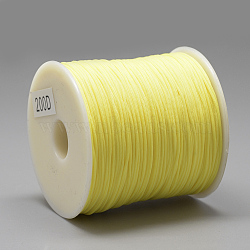 Polyester Cords, Yellow, 0.8mm, about 131.23~142.16 yards(120~130m)/roll(OCOR-Q037-33)