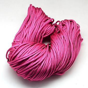 7 Inner Cores Polyester & Spandex Cord Ropes, Solid Color, for Rope Bracelets Making, Camellia, 4~5mm, about 109.36 yards(100m)/bundle, 420~500g/bundle