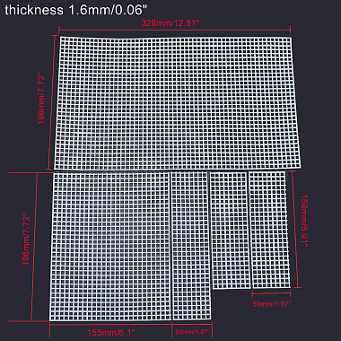 Diy rechteckige Kunststoff-Mesh-Blatt-Sets(DIY-WH0301-11)-2