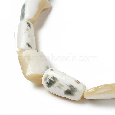 13mm Pale Goldenrod Nuggets Trochus Shell Beads