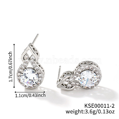 Clear Others Rhinestone Stud Earrings