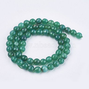 Natural Agate Round Beads Strand(G-L084-6mm-M)-2