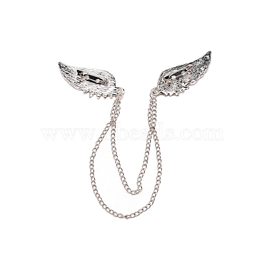 Broche à ailes en cristal pour hommes(JEWB-WH0022-22B)-2