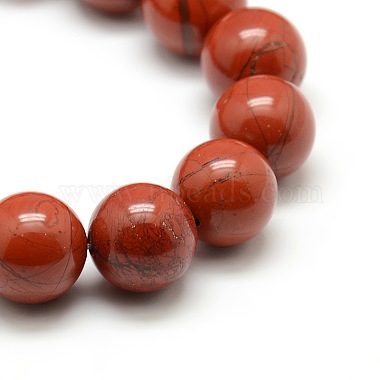 Rond rouge naturel perles de jaspe brins(G-P062-15)-3