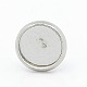 304 Stainless Steel Flat Round Stud Earring Settings(STAS-I017-04)-2